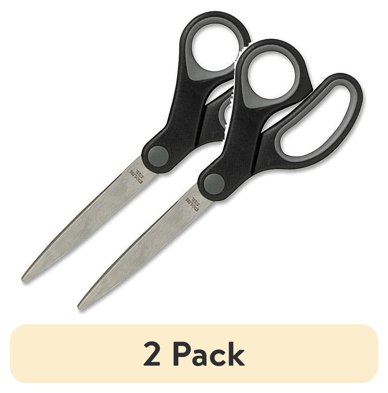 (2 pack) Sparco Straight Rubber Handle Scissors - Walmart.com