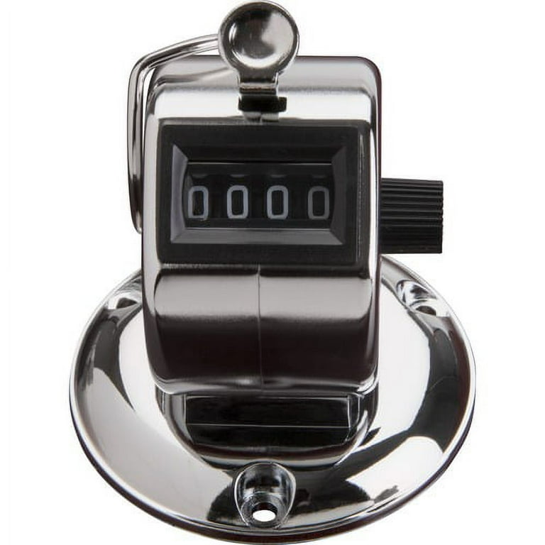 Sparco Tally Counters - 4 Digit - Finger Ring - Desktop - Chrome Plated Steel - Silver Sparco Tally Counters - 4 Digit - Finger Ring - Desktop - Chrome Plated Steel - Silver
