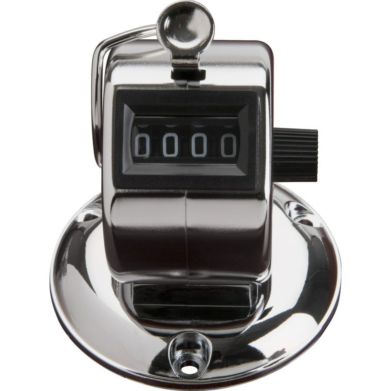 Sparco Tally Counters - 4 Digit - Finger Ring - Desktop - Chrome Plated Steel - Silver Sparco Tally Counters - 4 Digit - Finger Ring - Desktop - Chrome Plated Steel - Silver