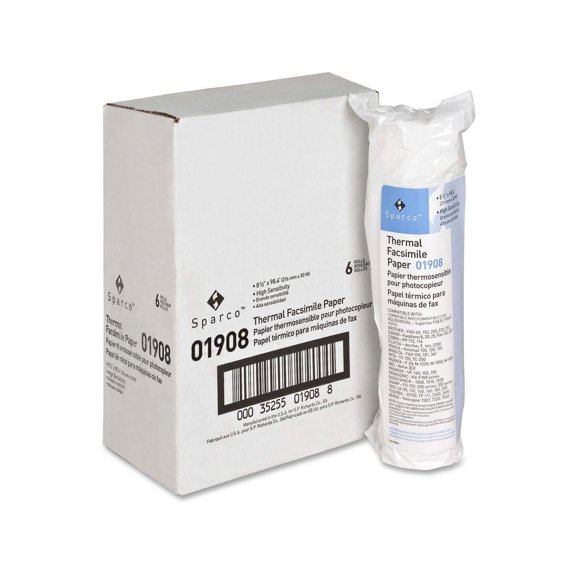 Sparco Thermal Facsimile Paper, 6 Rolls