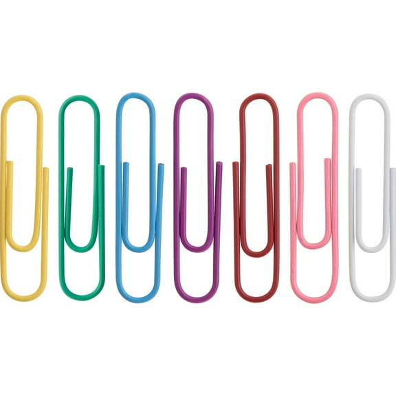 Business Source, BSN01604, Vinyl-coated Gem Clips, 250 / Box, Assorted