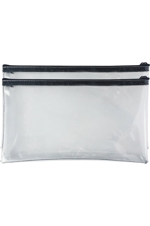 Sparco Wallet Bag - 6" Width x 11" Length - Clear - 2/Pack - Currency, Check, Paperwork | Bundle of 2 Packs