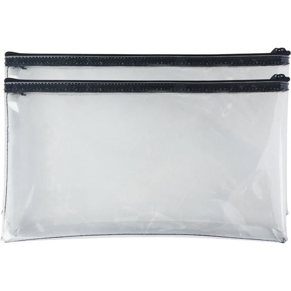 Sparco Wallet Bag - 6" Width x 11" Length - Clear - 2/Pack - Currency, Check, Paperwork | Bundle of 2 Packs