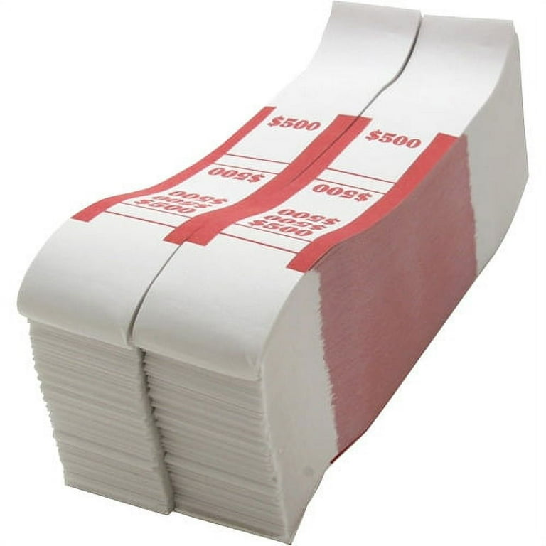 Sparco White Kraft ABA Bill Straps - 1000 Wrap(s)Total $500 in $5 Denomination - Kraft - Red - 1000 / Pack Sparco White Kraft ABA Bill Straps - 1000 Wrap(s)Total $500 in $5 Denomination - Kraft - Red - 1000 / Pack