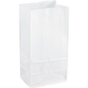 Sparco White Kraft Paper Bags - 6" Width x 11" Length - White - Paper - 100/Pack | Bundle of 10 Packs