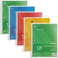 thumbnail image 1 of Sparco Wire Bound College Ruled Notebook - 120 Sheets - Wire Bound - College Ruled - Unruled - 16 lb Basis Weight - 8" x 10 1/2" - Assorted Paper - Assorted Cover - Chipboard Cover | Bundle of 5, 1 of 2