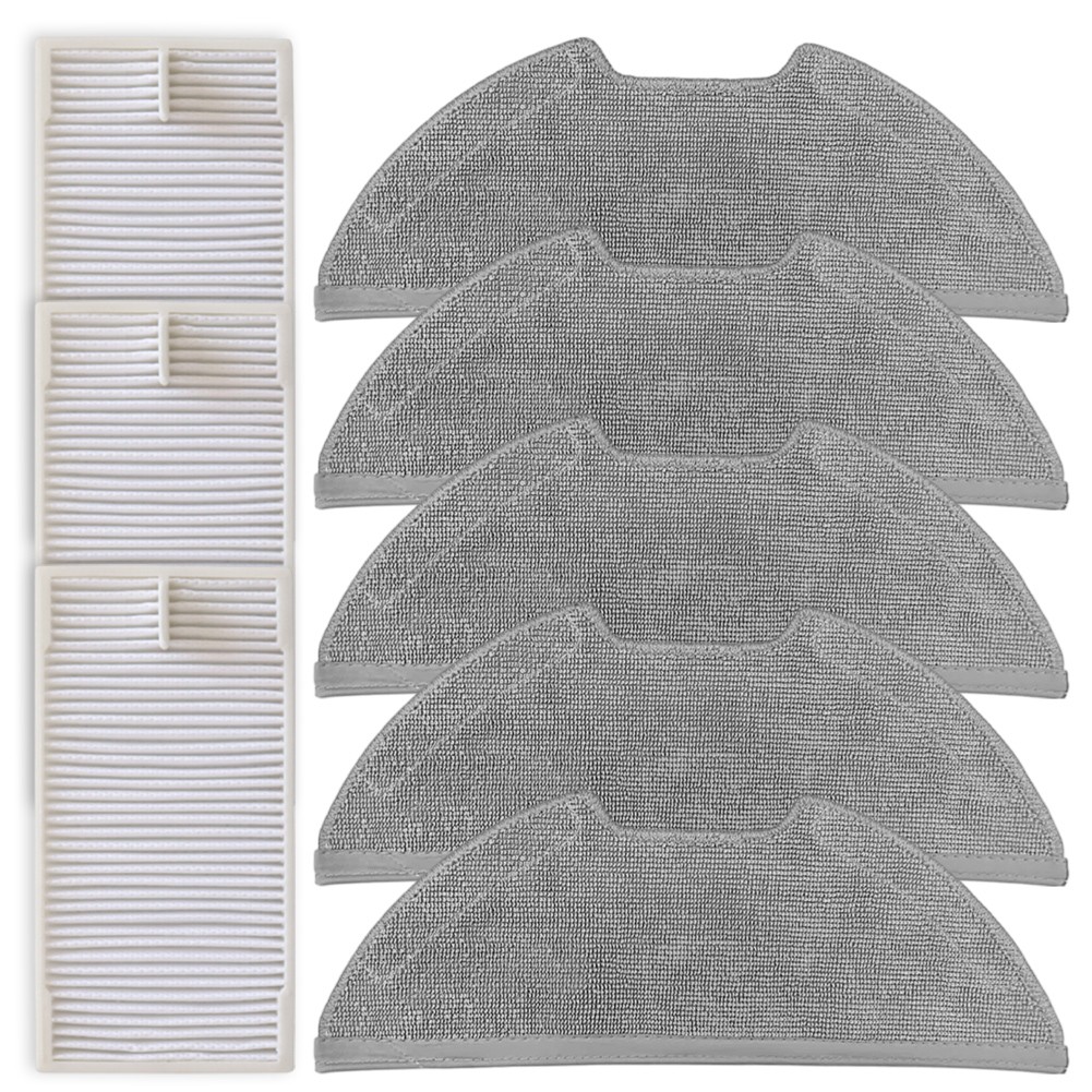8 Brosses Latérales En Silicone Pour Robots Aspirateurs - Compatible Eureka, Midea, Obode A8/A8+, M9, V12