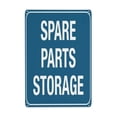 thumbnail image 1 of Spare Parts Storage Tin Sign Warning Metal Sign Vintage Sign Wall Decor for Home Farm Bar Coffee Shop Club Decoration 8x12 Inch, 1 of 7