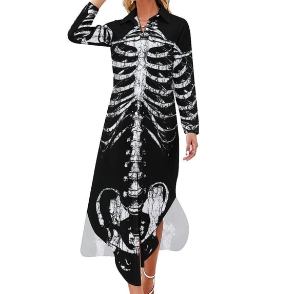 Spare Ribs Part 2 Long Sleeved Shirt Dress Women's summer long dress dress party evening elegant luxury celebrity women dresses