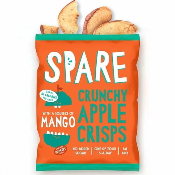 Spare Snacks Crunchy Apple & Mango Crisps 22g, British Import (Pack of 2)