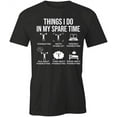 thumbnail image 1 of Spare Time Powerlifting T-Shirt | Motivational Workout Black Tee Gift, 1 of 5