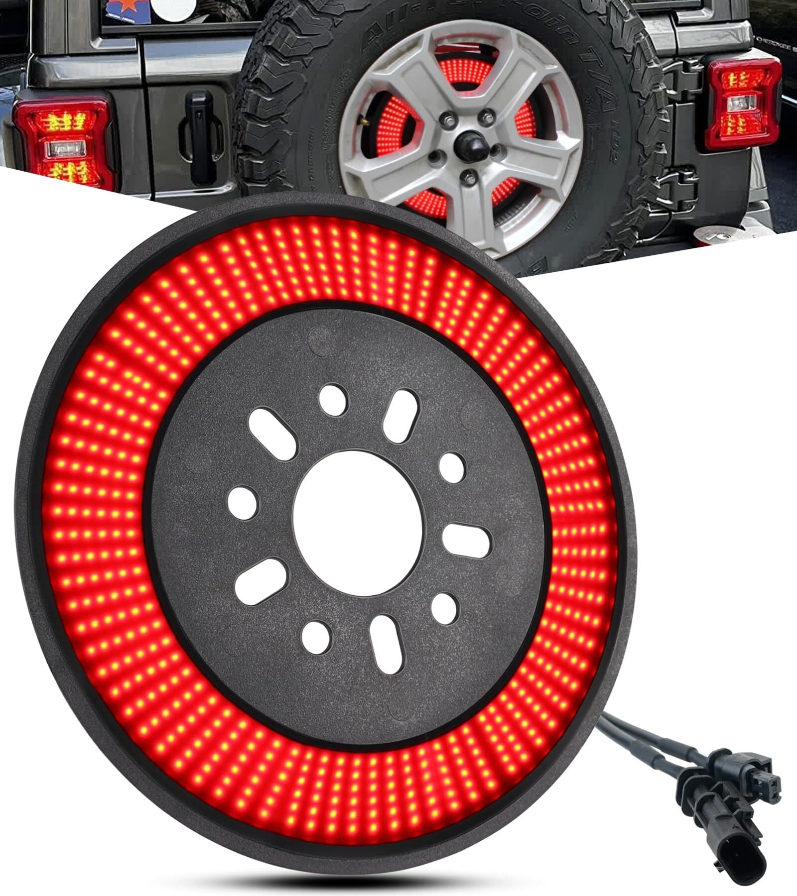 Spare Tire Brake Light Upgrade Red 3rd Third Brake Light & RGB Daytime ...