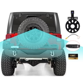 Spare Tire Carrier Backup Camera for Jeep Wrangler JK 2007-2017, HD 1080P Rear View Camera with Night Vision IP68 Waterproof Wide Angle