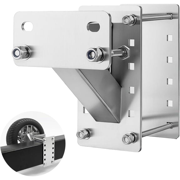 Spare Tire Carrier Heavy Duty, 150 Lb Capacity Universal Wall-Mount Tire Holder, Fits 4／5／6 Lug Trailer Wheels on 4″ to 5.5″ Bolt Patterns, Boat Utility RV Trailer Spare Tire Mount Bracket