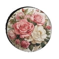 thumbnail image 1 of Spare Tire Cover 14inch Vintage French Floral Pink Roses Waterproof Sun Protection Colorful Floral for Camper Travel Trailer SUV Truck Fit for Jeep Trailer RV SUV Camper Vehicle, 1 of 8