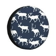Spare Tire Cover Aesthetic reindeer moose navyblue Universal Fit for