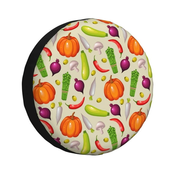 Spare Tire Cover, Asparagus Vegetable Wheel Cover Tire Covers For Trailers Car Truck Camper Universal Tire Covering Fits Diameter14"-17"