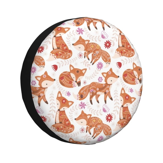 Spare Tire Cover, Beautiful Fox1 Wheel Cover Tire Covers for Trailers Car Truck Camper Universal Tire Covering Fits Diameter 17 inch