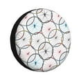 thumbnail image 1 of Spare Tire Cover, Bike Wheel Pattern Red Wheel Cover Tire Covers For Trailers Car Truck Camper Universal Tire Covering Fits Diameter14"-17", 1 of 4