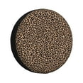 thumbnail image 1 of Spare Tire Cover, Brown Leopard Print A Wheel Cover Tire Covers For Trailers Car Truck Camper Universal Tire Covering Fits Diameter14"-17", 1 of 4