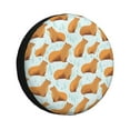 thumbnail image 1 of Spare Tire Cover, Capybara Plant Print Wheel Cover Tire Covers For Trailers Car Truck Camper Universal Tire Covering Fits Diameter14"-17", 1 of 4