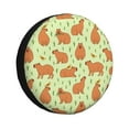 Spare Tire Cover Capybaras Grass Waterproof Trailer Tire Covers 14''17