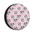 thumbnail image 1 of Spare Tire Cover, Cartoon Cow Print Cowboy Hat Wheel Cover Tire Covers For Trailers Car Truck Camper Universal Tire Covering Fits Diameter14"-17", 1 of 4