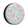 thumbnail image 1 of Spare Tire Cover, Cartoon Cute Axolotl Blue Wheel Cover Tire Covers For Trailers Car Truck Camper Universal Tire Covering Fits Diameter14"-17", 1 of 4