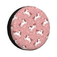thumbnail image 1 of Spare Tire Cover, Cartoon Cute Horse Love Pink Wheel Cover Tire Covers For Trailers Car Truck Camper Universal Tire Covering Fits Diameter14"-17", 1 of 4