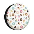 thumbnail image 1 of Spare Tire Cover, Cartoon Donut Ice Cream Candy Wheel Cover Tire Covers For Trailers Car Truck Camper Universal Tire Covering Fits Diameter14"-17", 1 of 4