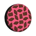 thumbnail image 1 of Spare Tire Cover, Chocolate Print Pink Wheel Cover Tire Covers For Trailers Car Truck Camper Universal Tire Covering Fits Diameter14"-17", 1 of 4