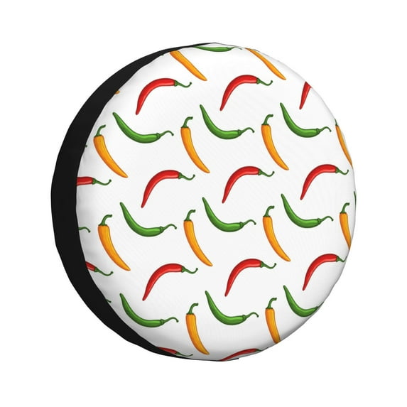 Spare Tire Cover, Colorful Bell Pepper Wheel Cover Tire Covers For Trailers Car Truck Camper Universal Tire Covering Fits Diameter14"-17"
