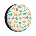 thumbnail image 1 of Spare Tire Cover, Colorful Dinosaur A Wheel Cover Tire Covers For Trailers Car Truck Camper Universal Tire Covering Fits Diameter14"-17", 1 of 4