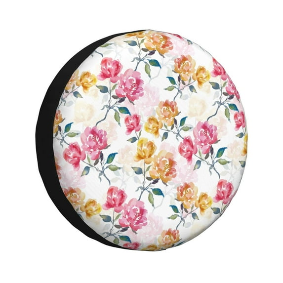 Spare Tire Cover, Colorful Flowers D Wheel Cover Tire Covers For Trailers Car Truck Camper Universal Tire Covering Fits Diameter14"-17"