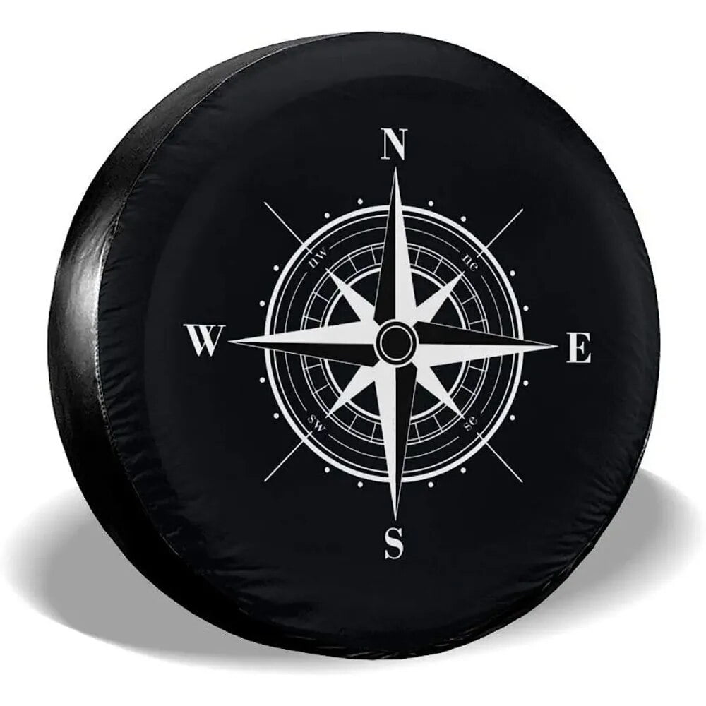 Spare Tire Cover Compass Wind Rose for Jeep Trailer Rv Truck 14 15 16