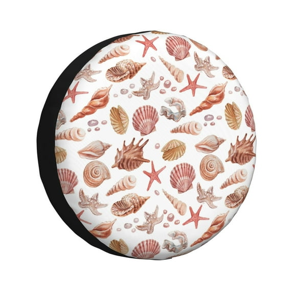 Spare Tire Cover, Conch Shell No.J927 Wheel Cover Tire Covers For Trailers Car Truck Camper Universal Tire Covering Fits Diameter14"-17"