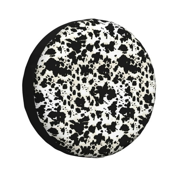 Spare Tire Cover, Cow Skin 1 Wheel Cover Tire Covers for Trailers Car Truck Camper Universal Tire Covering Fits Diameter 17 inch