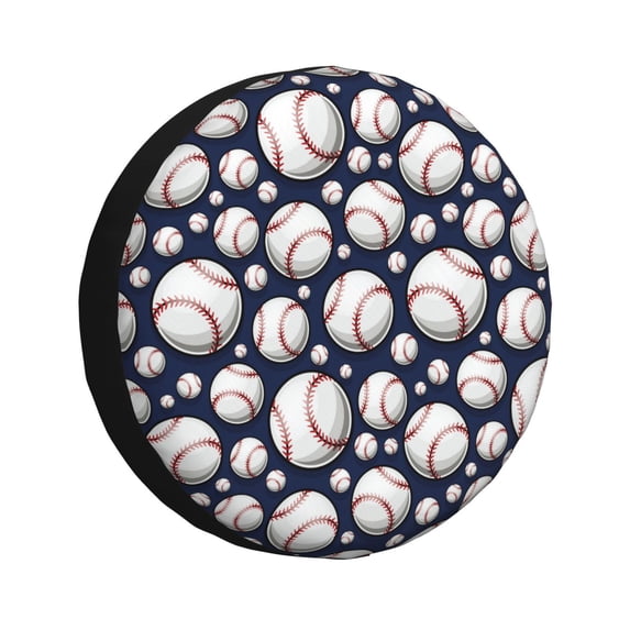 Spare Tire Cover, Cute Baseball D Wheel Cover Tire Covers For Trailers Car Truck Camper Universal Tire Covering Fits Diameter14"-17"