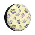 thumbnail image 1 of Spare Tire Cover, Cute Cartoon Owls Wheel Cover Tire Covers For Trailers Car Truck Camper Universal Tire Covering Fits Diameter14"-17", 1 of 4