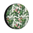 thumbnail image 1 of Spare Tire Cover, Cute Parrot Palm Leaf Green Wheel Cover Tire Covers For Trailers Car Truck Camper Universal Tire Covering Fits Diameter14"-17", 1 of 4