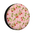 thumbnail image 1 of Spare Tire Cover, Cute Strawberry Bouquet Wheel Cover Tire Covers For Trailers Car Truck Camper Universal Tire Covering Fits Diameter14"-17", 1 of 4