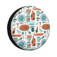 thumbnail image 1 of Spare Tire Cover, Cute Tableware Wheel Cover Tire Covers For Trailers Car Truck Camper Universal Tire Covering Fits Diameter14"-17", 1 of 4