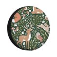 Spare Tire Cover Cute Woodland Animals Flowers And Leaves Weatherproof