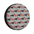 thumbnail image 1 of Spare Tire Cover, Dachshund Dog Puppy Love Wheel Cover Tire Covers For Trailers Car Truck Camper Universal Tire Covering Fits Diameter14"-17", 1 of 4