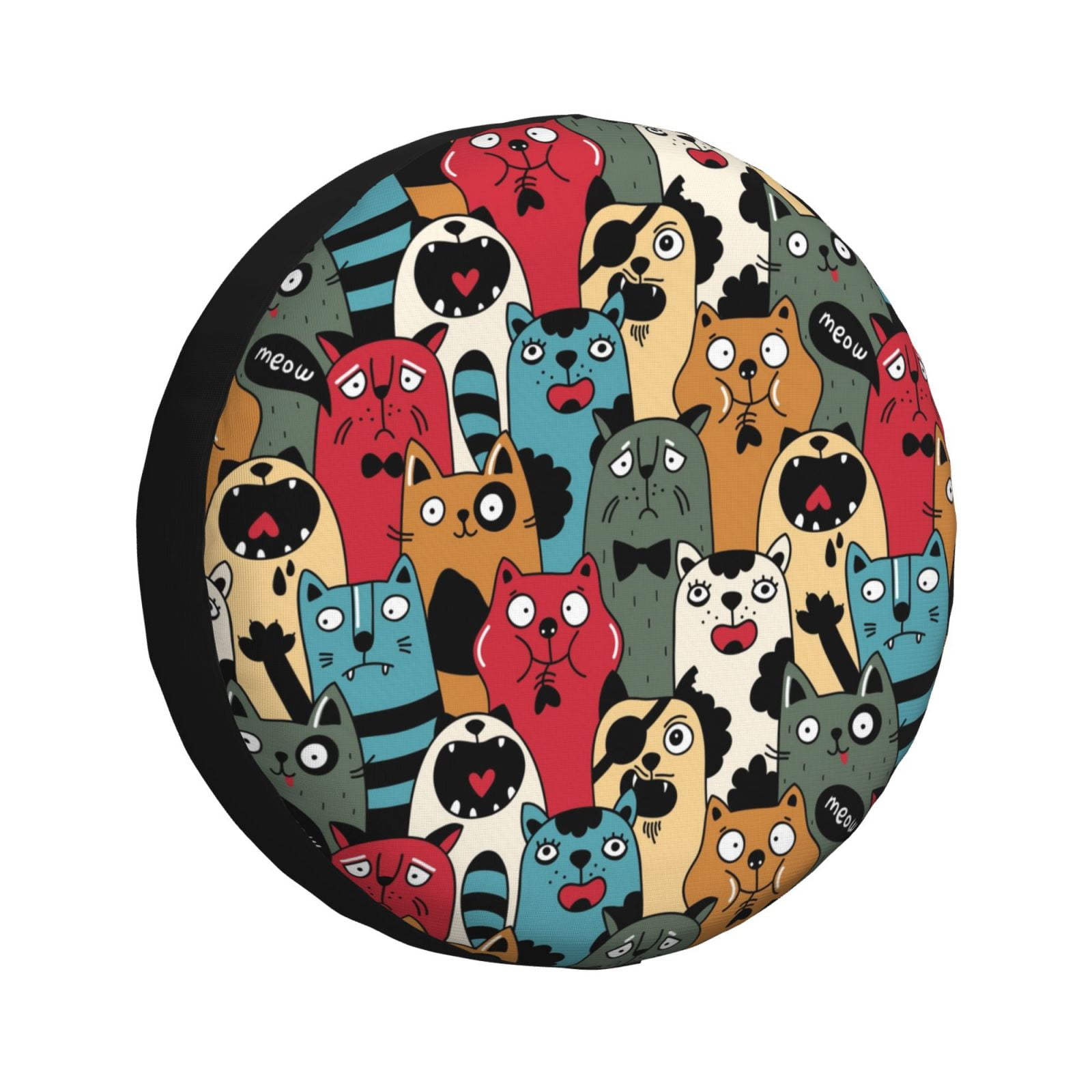 Spare Tire Cover, Different Cats 1 Wheel Cover Tire Covers for Trailers