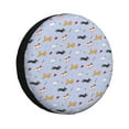 Spare Tire Cover Dogs Are Running Universal Fit for RV Car Camper SUV
