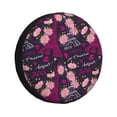 thumbnail image 1 of Spare Tire Cover, Eiffel Tower Flower Pink Wheel Cover Tire Covers For Trailers Car Truck Camper Universal Tire Covering Fits Diameter14"-17", 1 of 4
