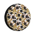 thumbnail image 1 of Spare Tire Cover, Elegant Snake Golden Flower Black Wheel Cover Tire Covers For Trailers Car Truck Camper Universal Tire Covering Fits Diameter14"-17", 1 of 4