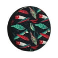 thumbnail image 1 of Spare Tire Cover, Fishing Lure Wheel Cover Tire Covers for Trailers Car Truck Camper Universal Tire Covering Fits Diameter 14 inch, 1 of 7