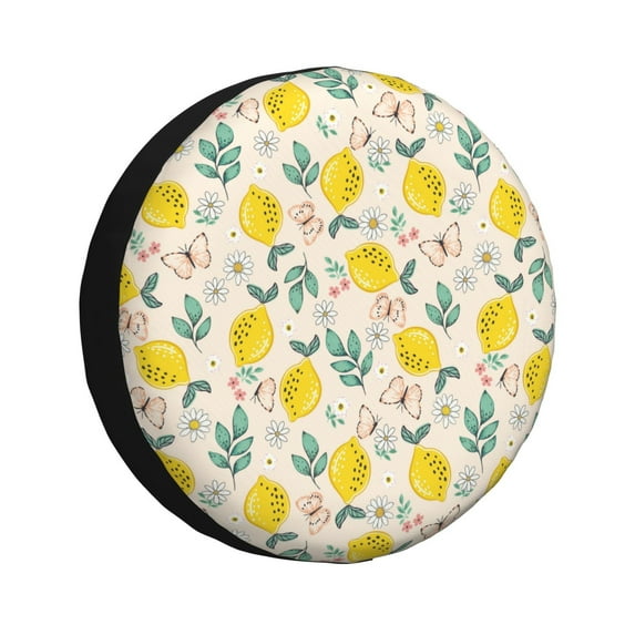 Spare Tire Cover, Flowers And Butterflies A Wheel Cover Tire Covers For Trailers Car Truck Camper Universal Tire Covering Fits Diameter14"-17"